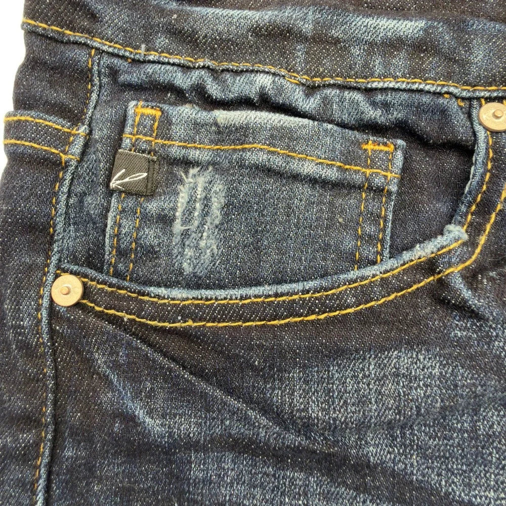 Kancan High‎ Rise Denim Shorts 2XL Dark Wash Frayed Hem Stretch Jean Shorts NWT